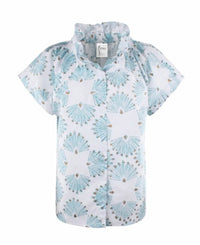 Finley - Mended Peacock Print Jenny Top