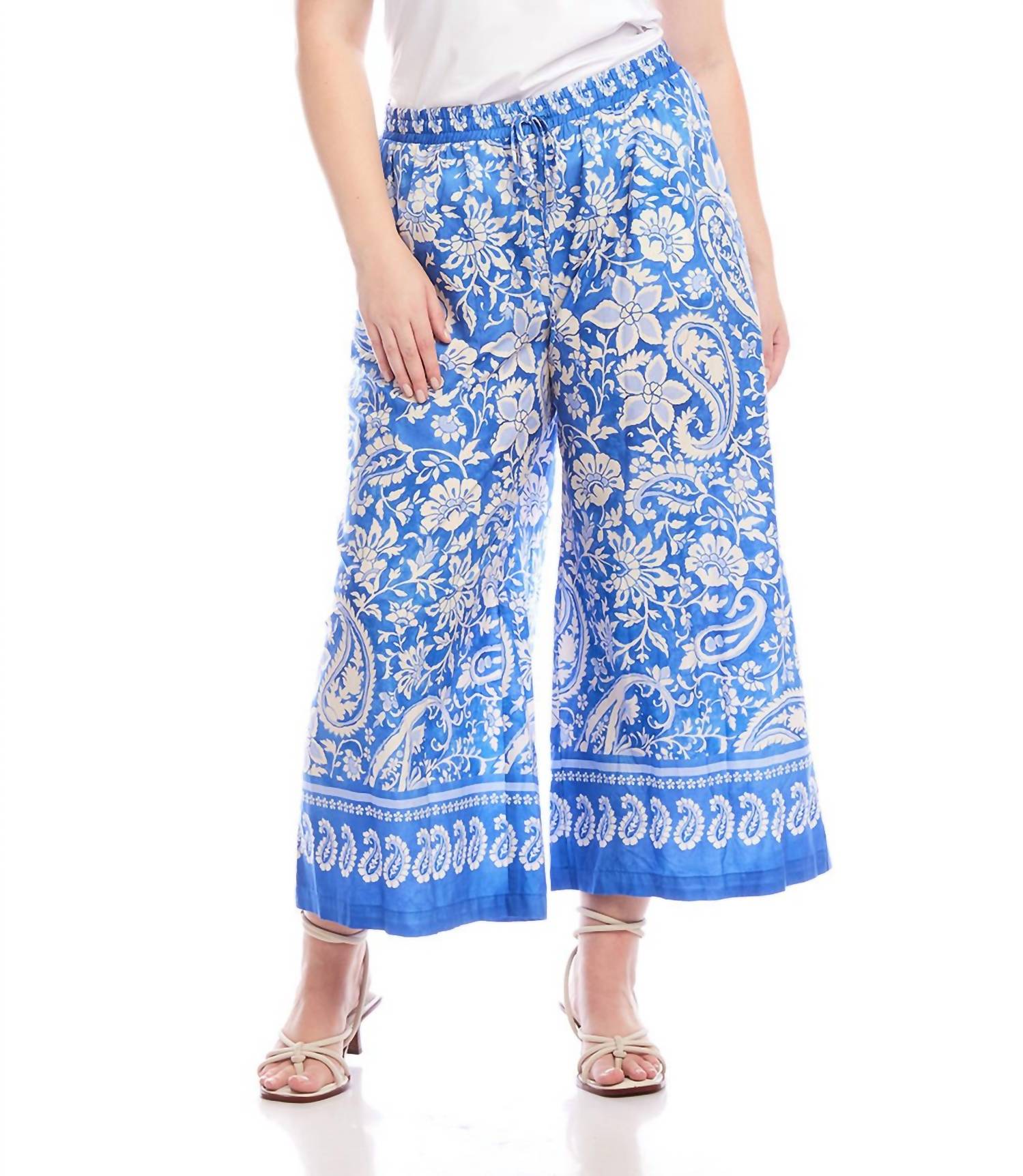 Karen Kane - Drawstring Wide-leg Pants - Plus