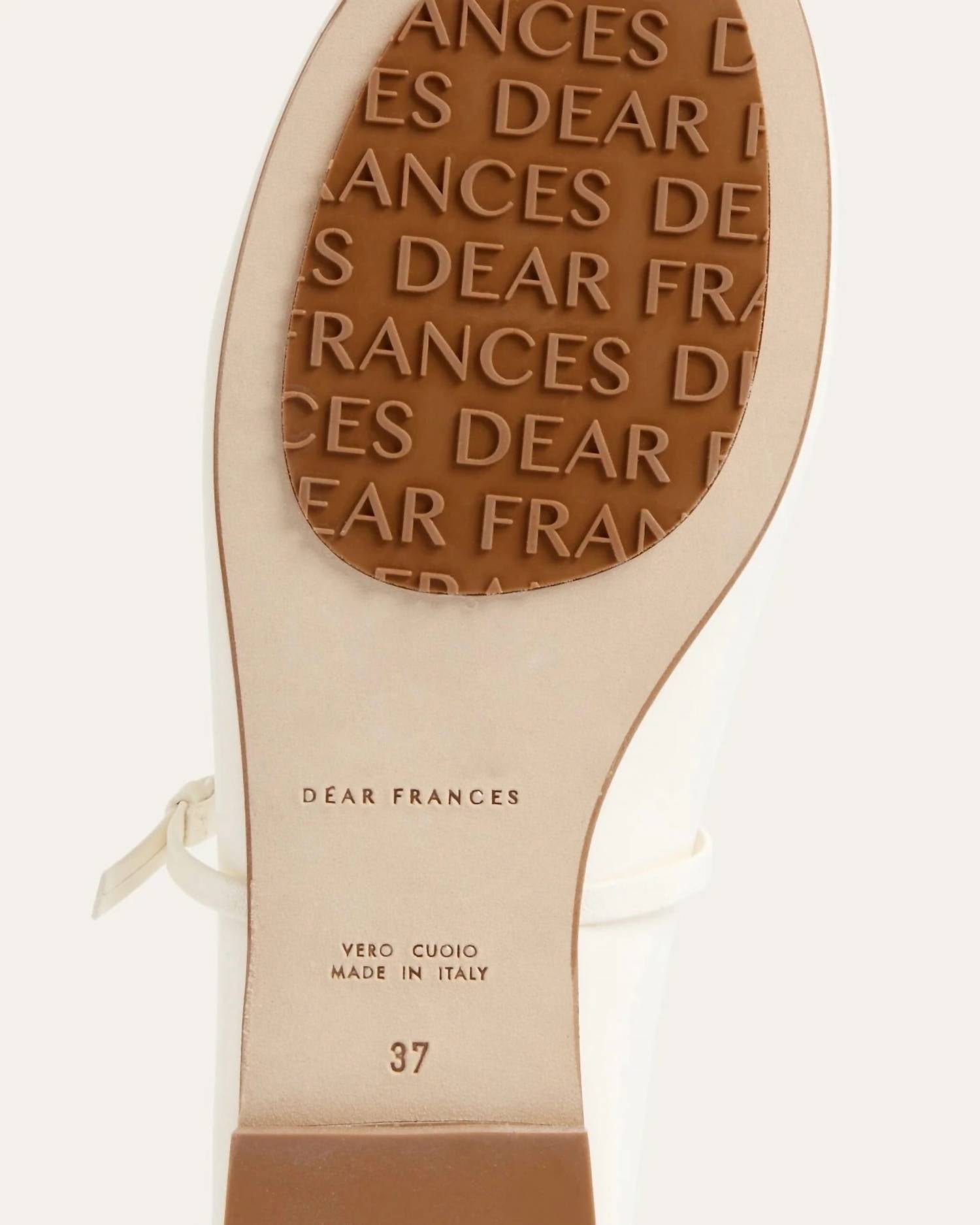 Dear Frances - Women's Balla Strap Leather Ballerina Flat Shoes