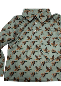Coolybri - Kids Long Sleeve Performance Polo