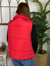 Zenana - Solid High Neck Puffer Vest