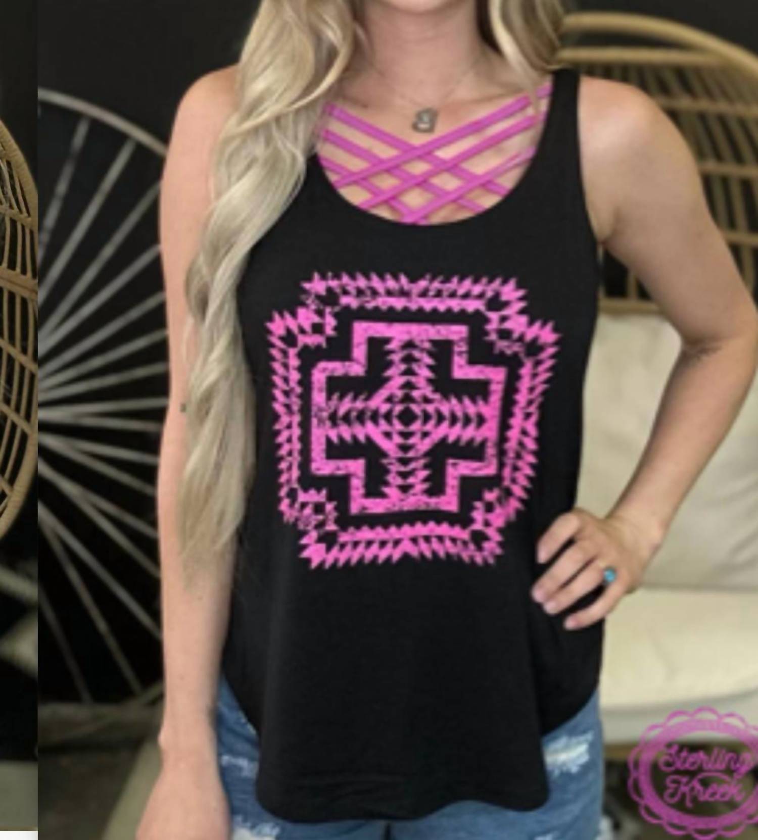 Sterling Kreek - Aloha Babe Aztec Tank Top