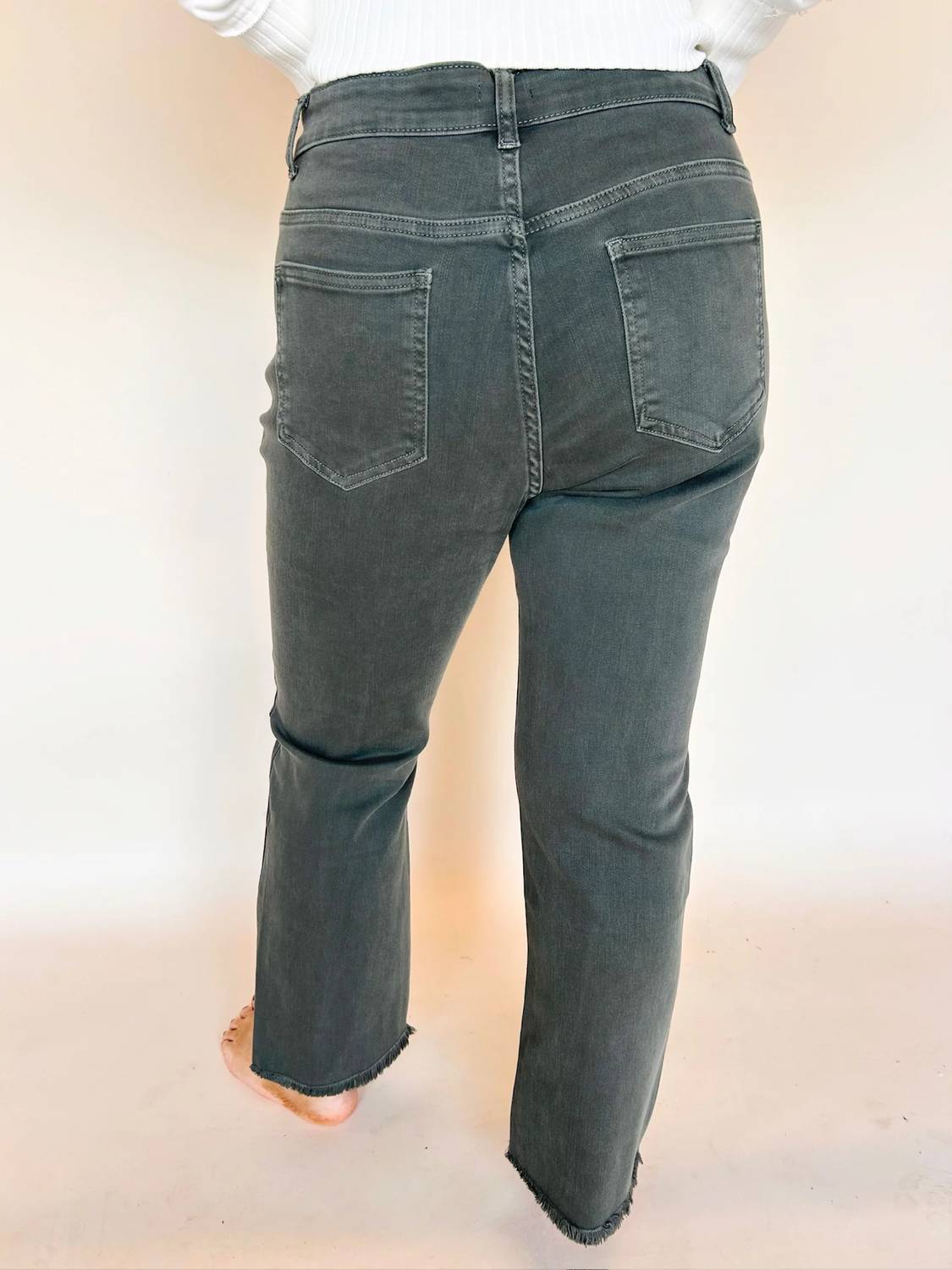 Coco + Carmen - Genesis Frayed Ankle Bootcut Jeans