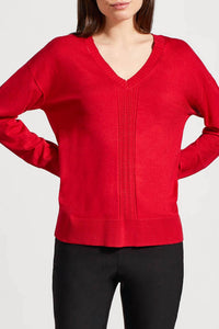 Tribal - Long Sleeve V-neck Sweater With Cables
