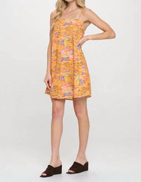Meet Me In Santorini - Golden Shoreline Cami Dress