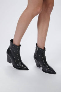 STAR STUDDED LEATHER BOOTS