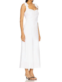 ASTR Kateleya Bow Detail Midi Dress in white - women's dress - alternate view