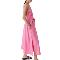 CLOSED Women's V Neck Dart Dress in pink lillies - women's dress - alternate view