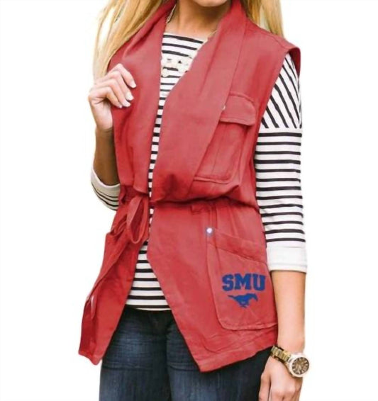 Gameday Couture - SMU Logo Drawstring Vest