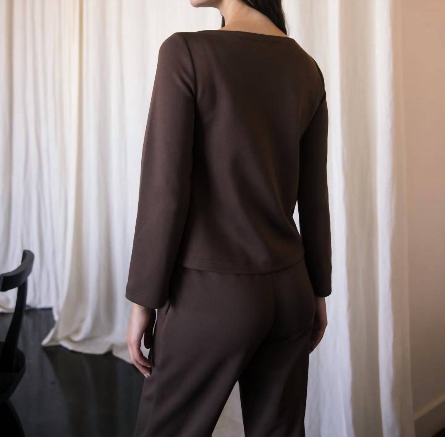 P.Cill - Vera Butter Modal Boat Neck Top