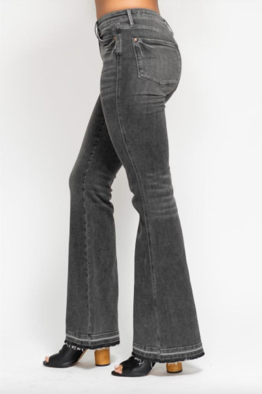 Judy Blue - Mid Rise Tummy Control Release Hem Flare Jeans