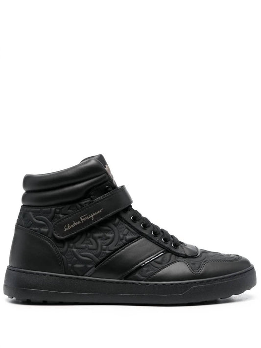 Salvatore Ferragamo - Men's Embossed Hi-top Sneakers