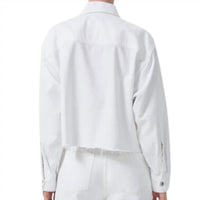 AGOLDE Women's Nyx Denim Shirt in flour - women's shirt - detail view