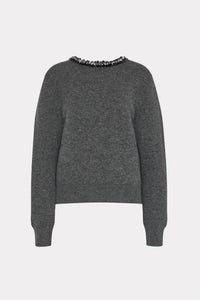 Milly - Embellished Crewneck Sweater