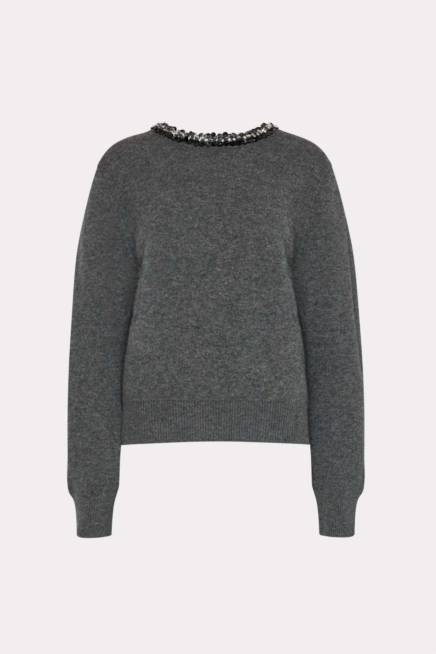 Milly - Embellished Crewneck Sweater
