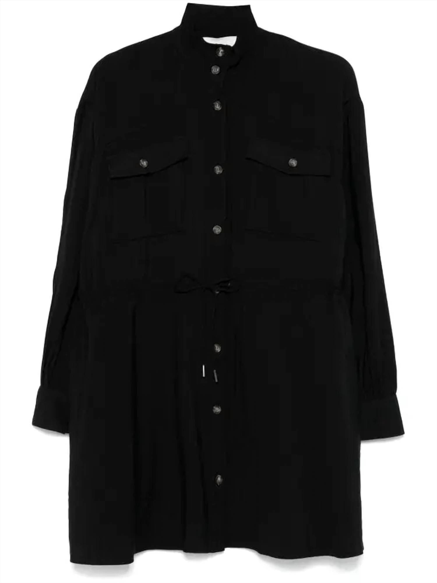 Ba&Sh - Bowo Long Sleeve Mini Shirt Dress