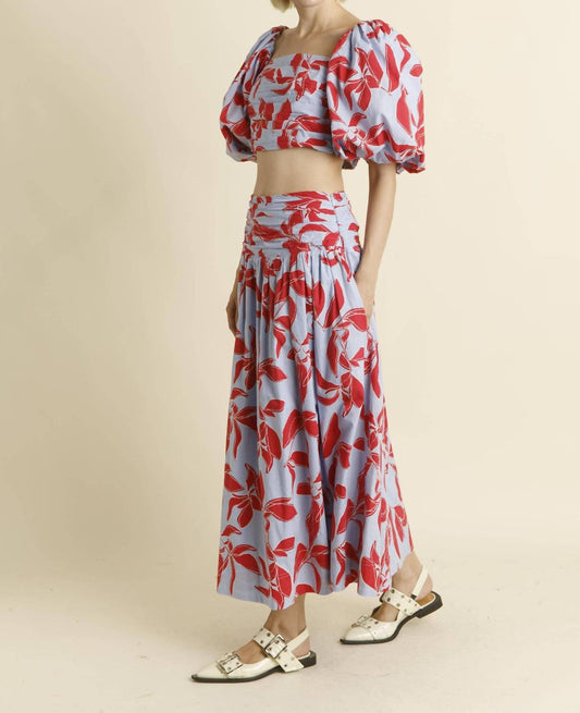 Aureum - Shirred Midi Skirt