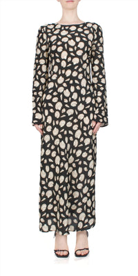 CIAO LUCIA Gaia Long Sleeve Midi Dress in shell - women's dress