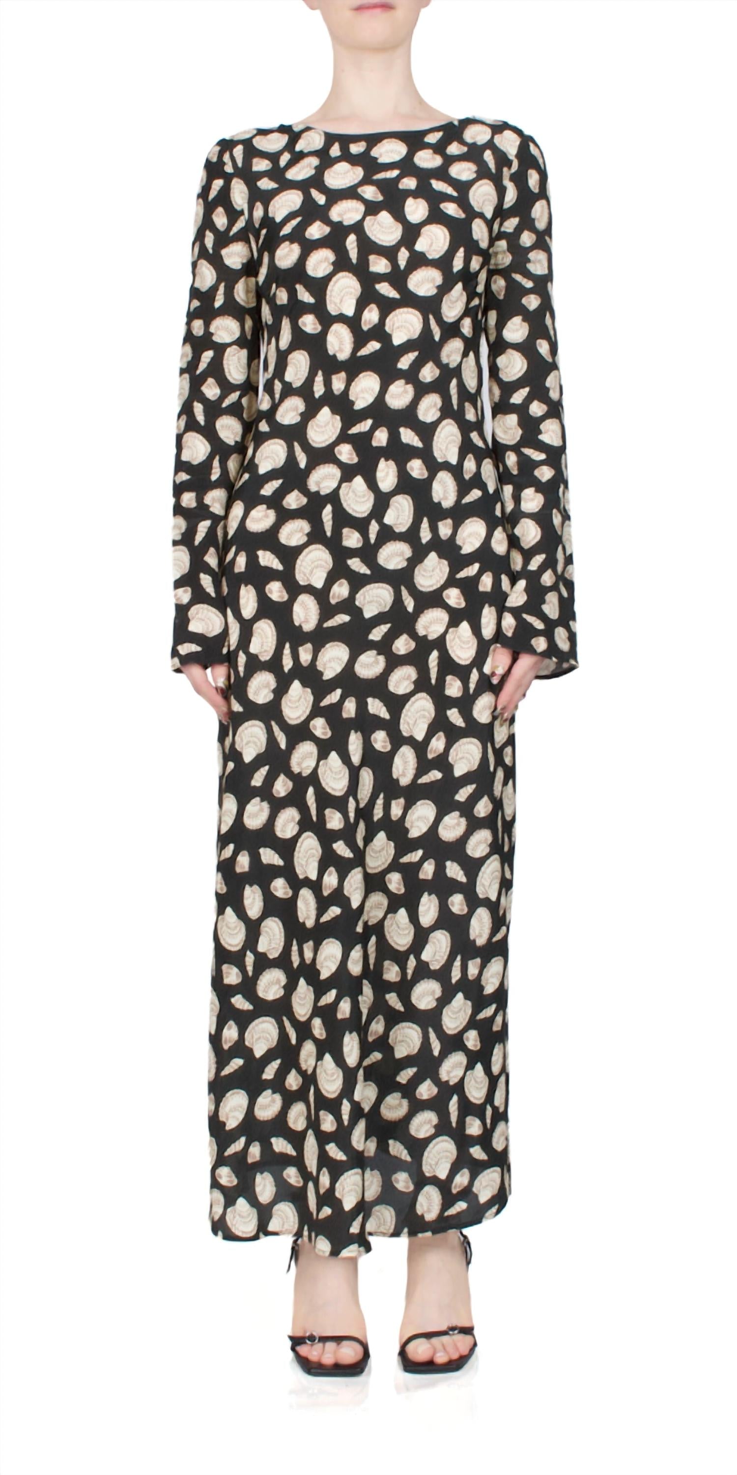 CIAO LUCIA Gaia Long Sleeve Midi Dress in shell - women's dress