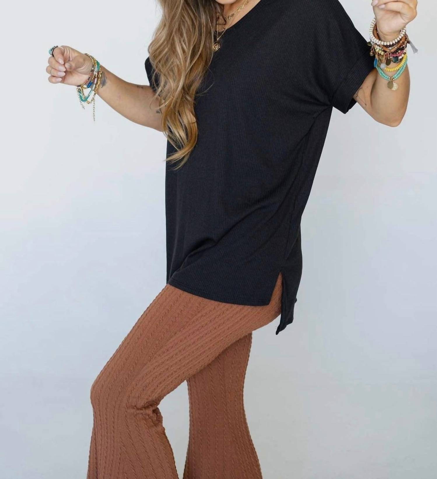Three Bird Nest - Classic V-neck Top