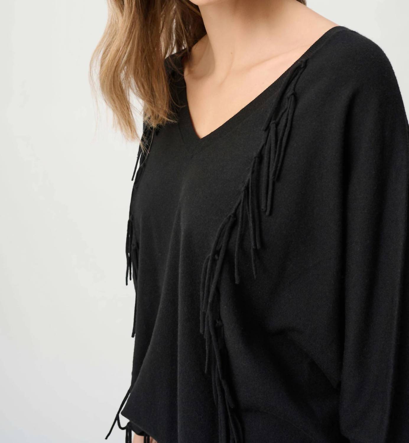 Joseph Ribkoff - Viscose Knit Fringed Sweater