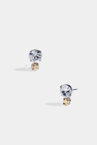 Nicole - Women's Ticino Tri Toned Crystal Stud Earring