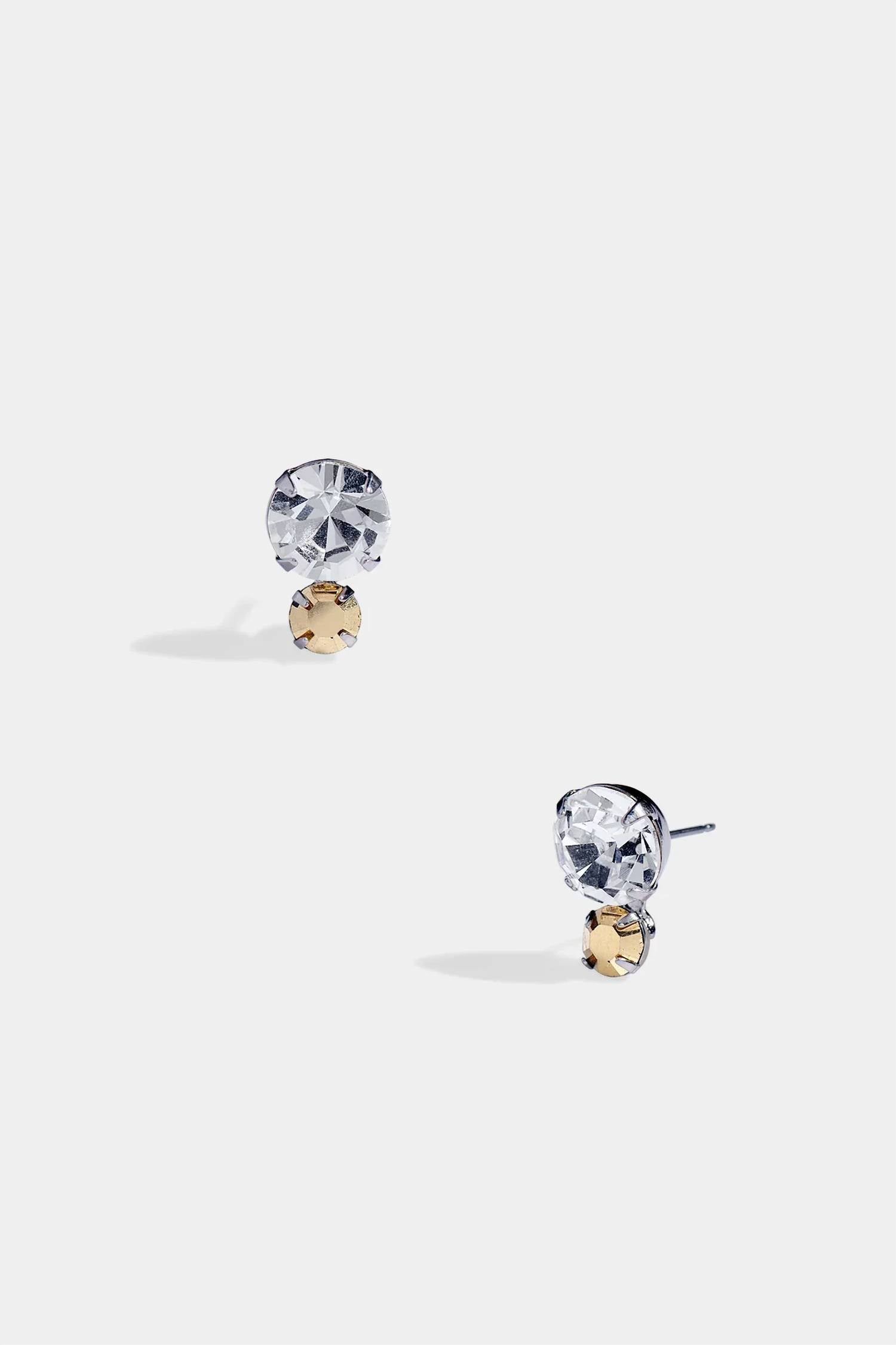 Nicole - Women's Ticino Tri Toned Crystal Stud Earring