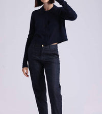 Minnie Rose - Southern Cashmere Collared Cardigan