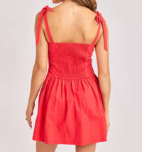 Sadie & Sage - Canyon Pintuck Tie Mini Dress