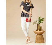 Coco + Carmen - Shirley Smocked Peplum Top