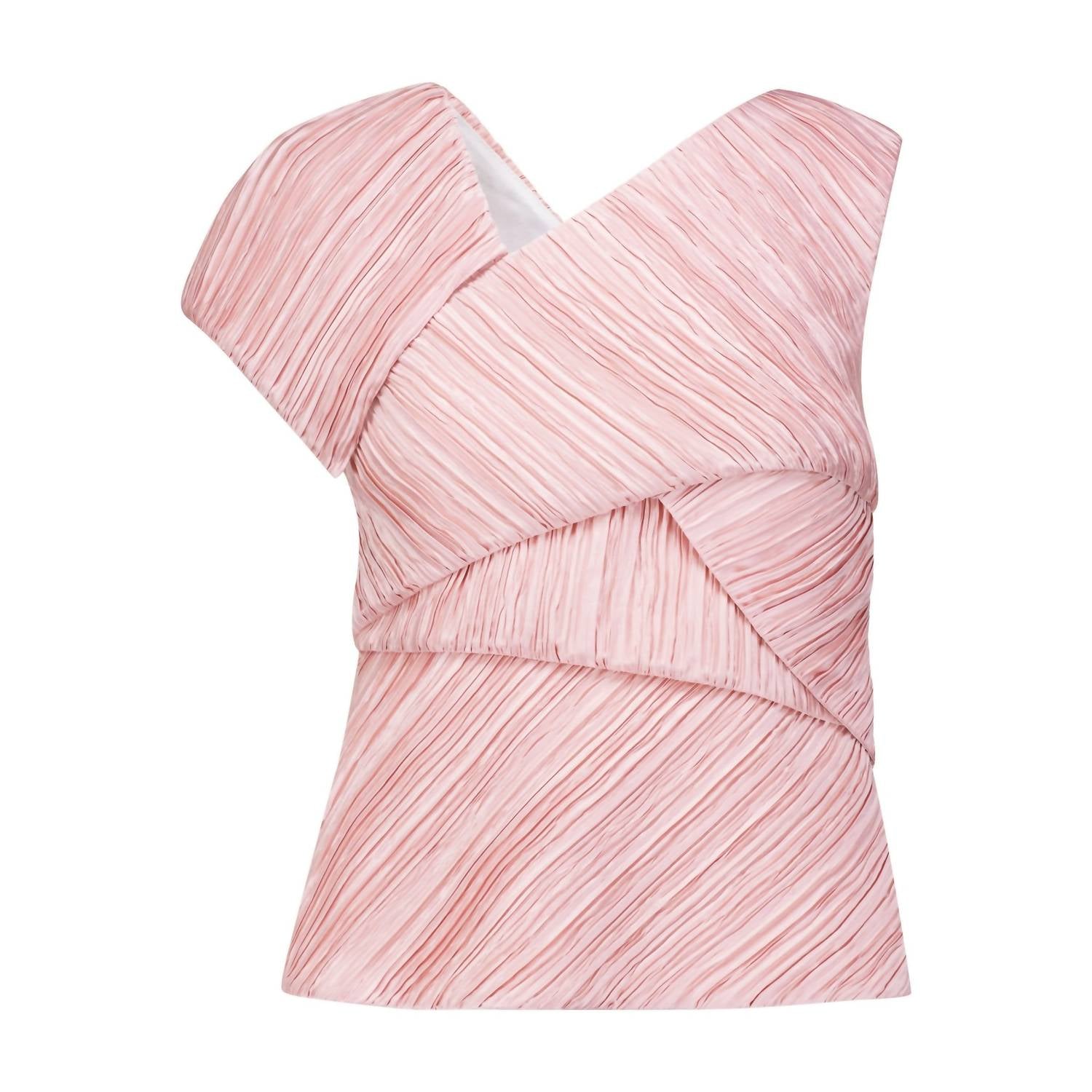 Marina Moscone - Spliced Plissé Top Blouse