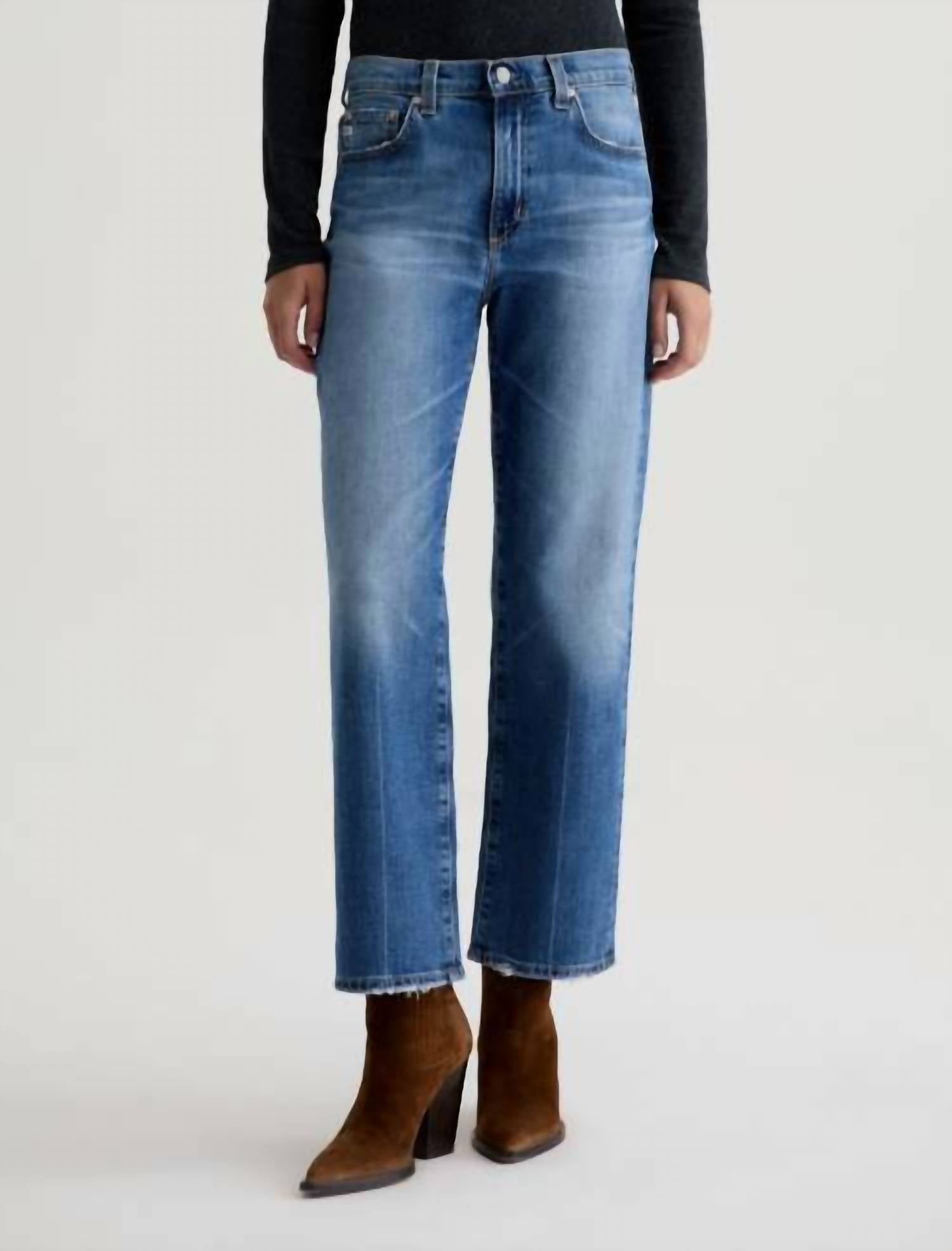 AG Jeans Brinley Mid Rise Straight Jean in 17 years mystery - women's jeans