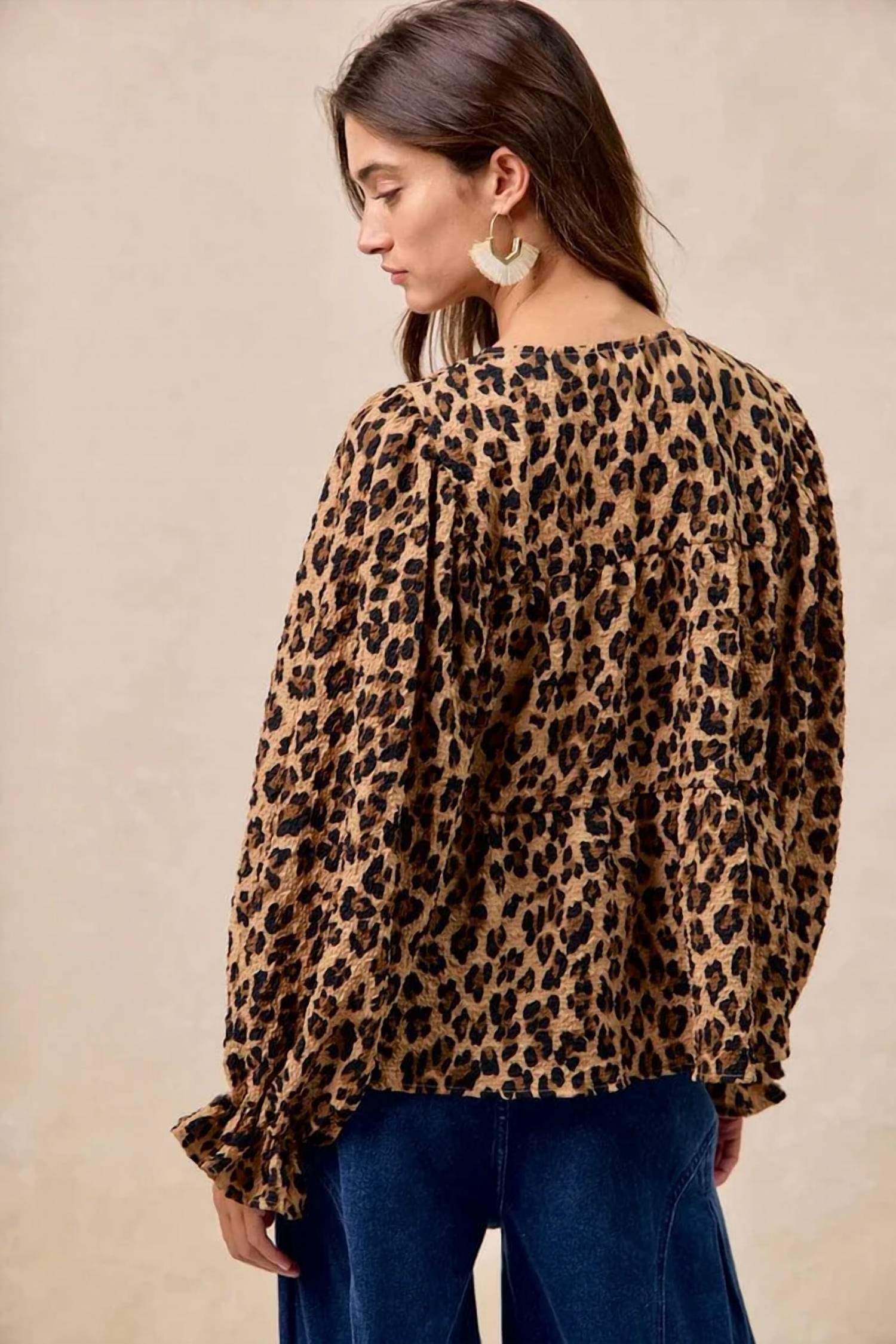Bibi - Bow Tie Front Tiered Top