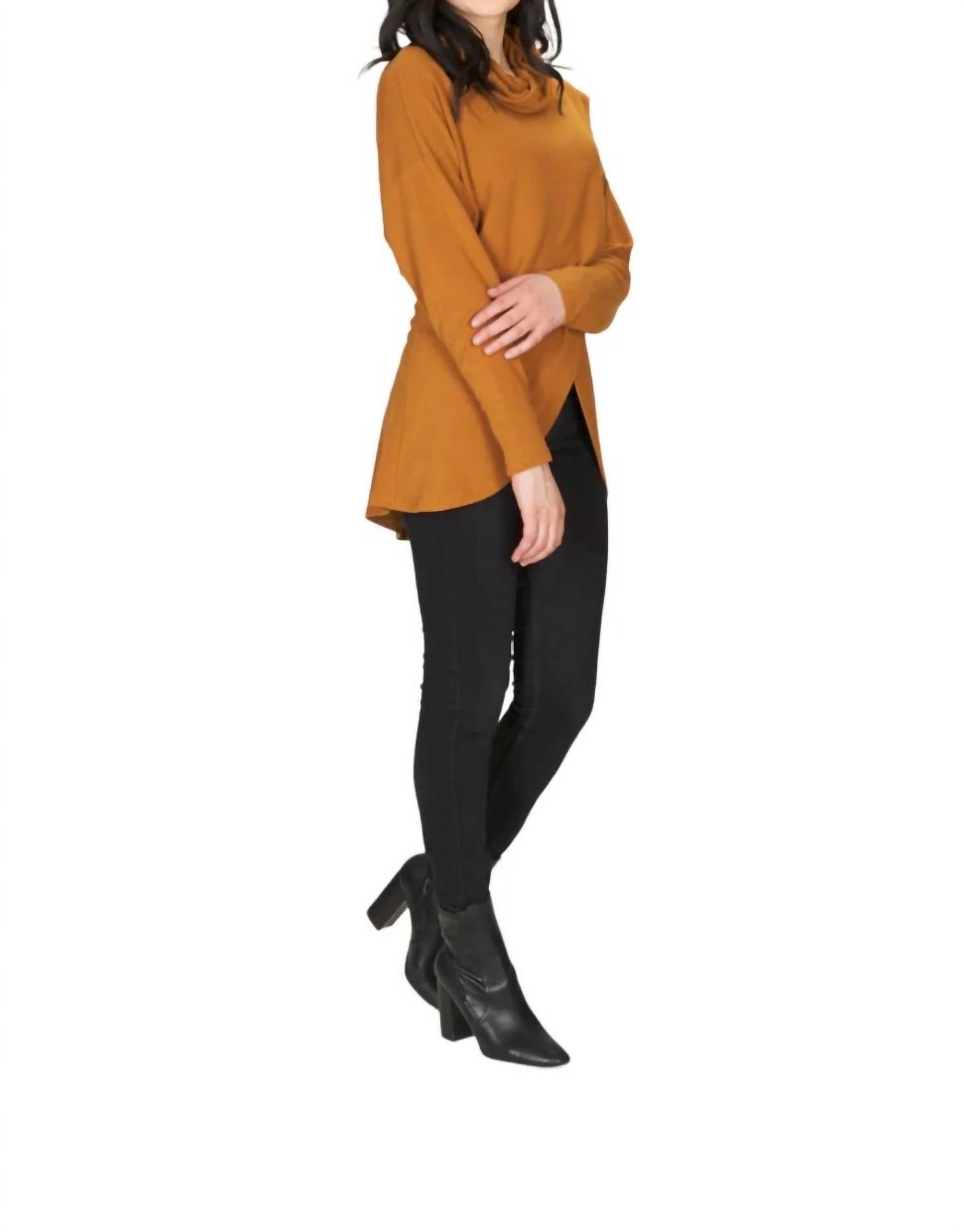 Papillon - Cowl Neck Crossover Front Sweater