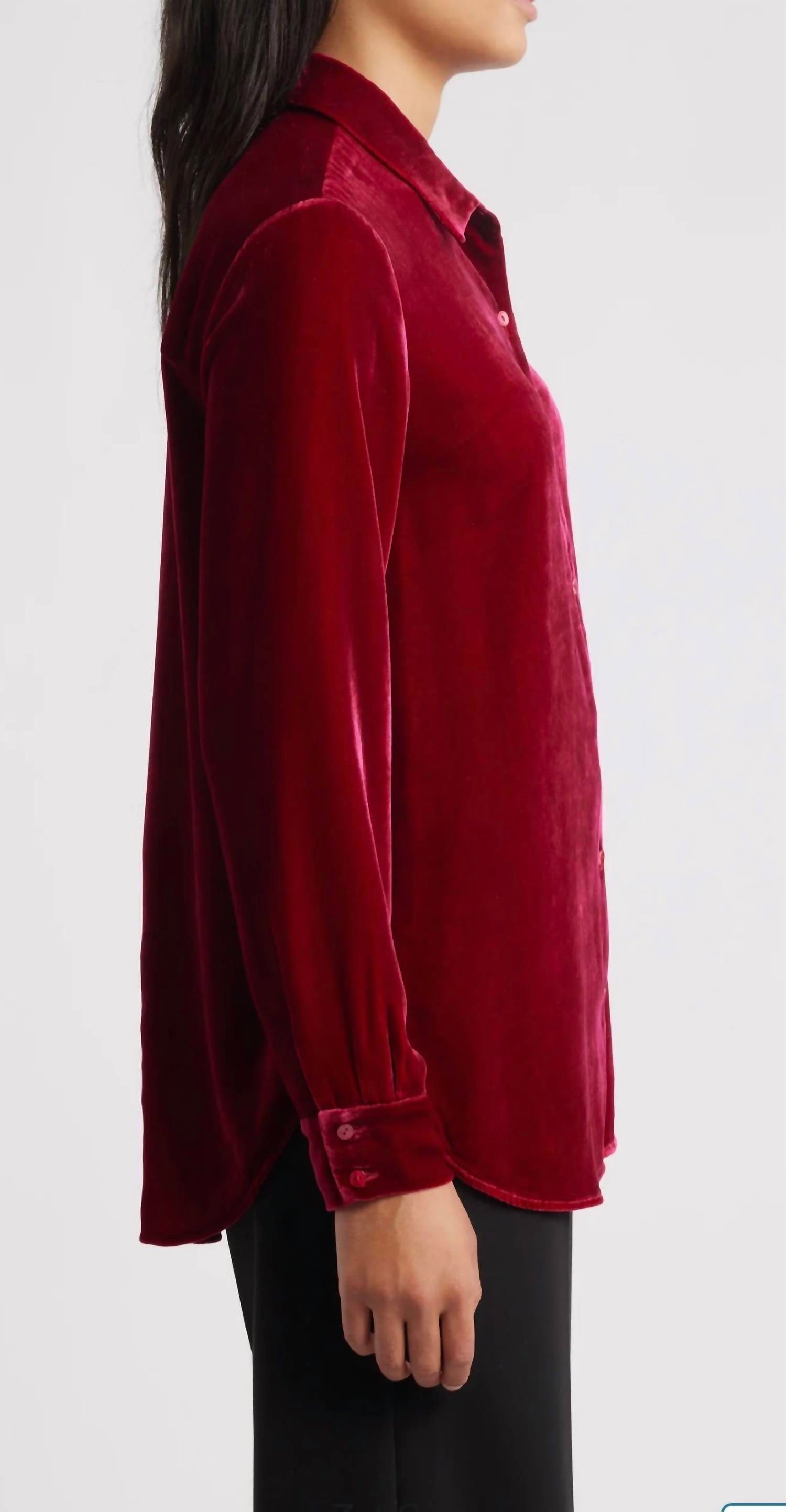 Eileen Fisher - Velvet Classic Collar Long Shirt