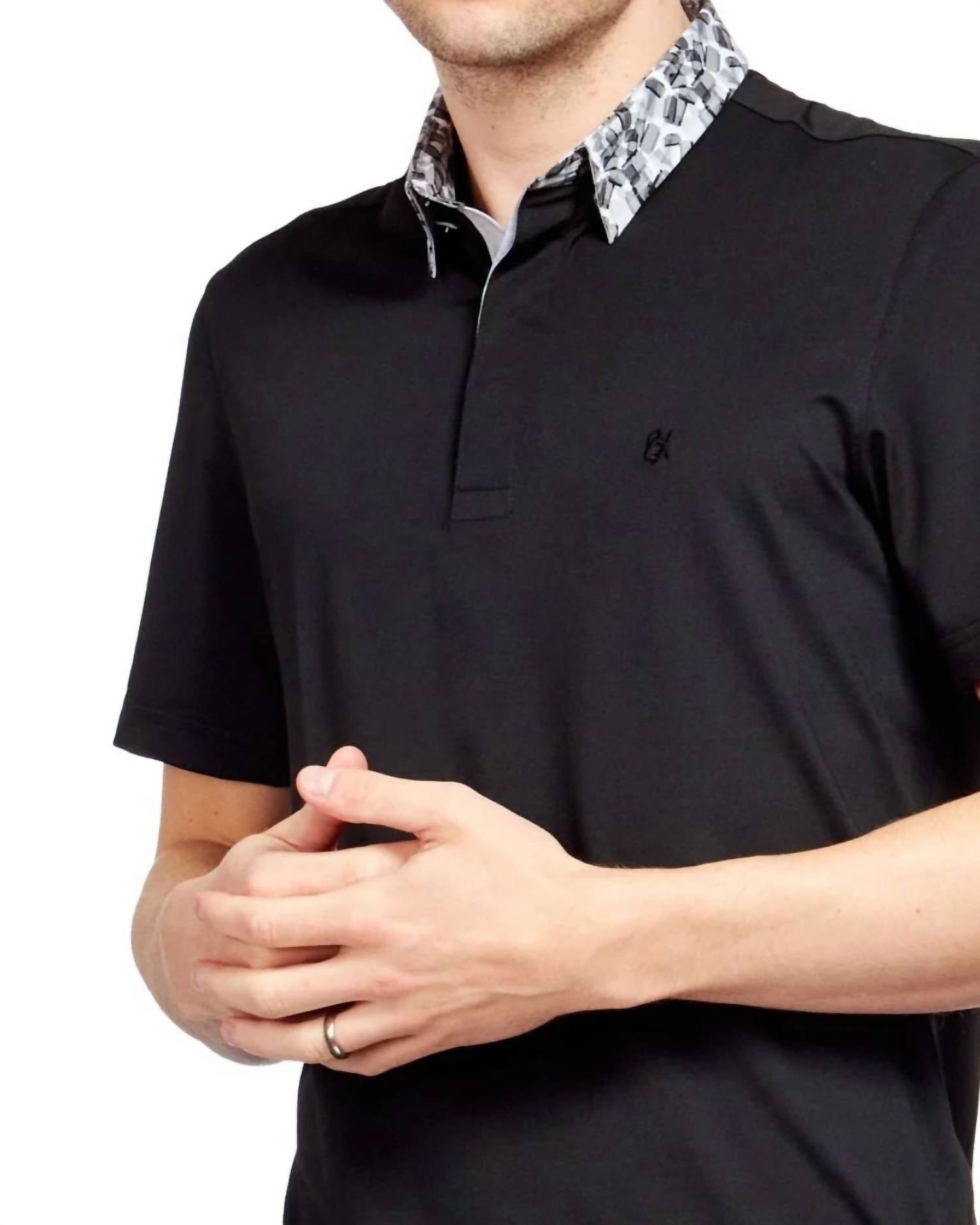 Eight X - Monochrome Collar Polo Shirt