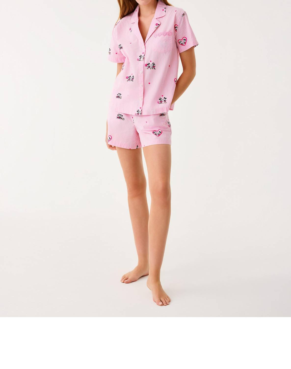 Lilly Pulitzer Mari Pajama Button-up Top in multi disney half drop overprint 1 - women's intimate - detail view