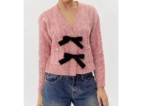 Adelyn Rae - Lauren Bow Front Jewel Cardigan