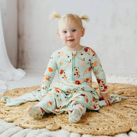 Kickee - Kid's Floral Zipper Footie