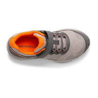 MERRELL Little Kid's Nova Trail Runner Shoes in grey orange - kids' sneaker - alternate view