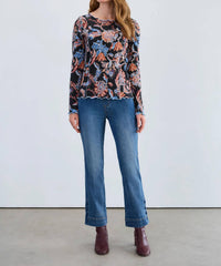 Fdj - Ribbed Paisley Boatneck Tee