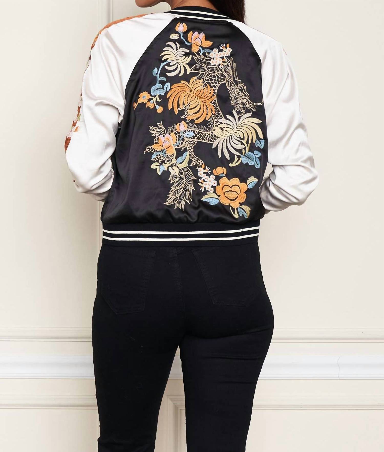 Paparazzi - Reversible Satin Rust Print Jacket
