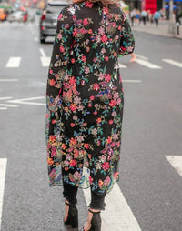 Jess Lea - Glamorous Floral Sequin Kimono