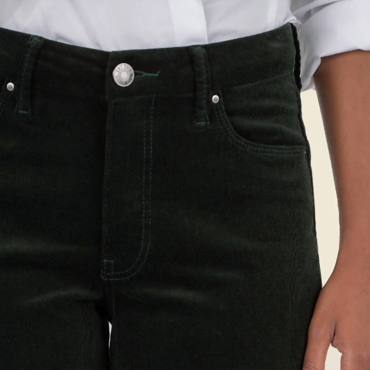 Kut From The Kloth - Women's Wide Leg Raw Hem Corduroy Pants