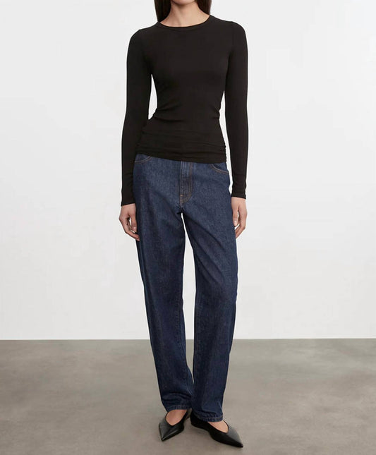 Enza Costa - Silk Rib Long Sleeve Crew Top