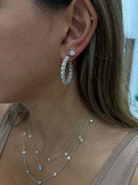 Diana M Jewels - 2.00 Cts Diamond Oval Hoop Earrings