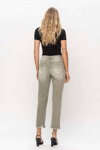 Vervet By Flying Monkey - High Rise Crop Straight Denim Jeans