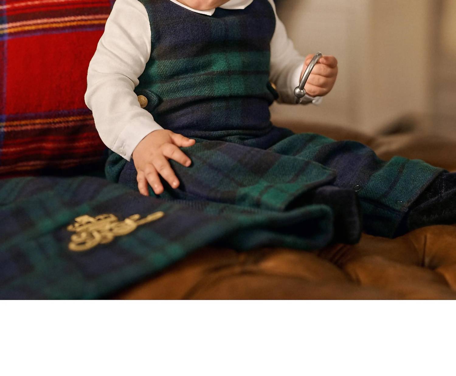 Polo Ralph Lauren - Baby Boys Collared Bodysuit & Plaid Overalls Set