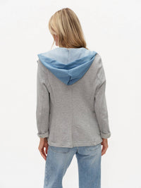 SIX/FIFTY Torino Sweater Blazer in heather grey - women's jacket - alternate view