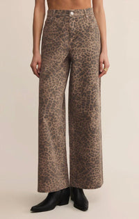 Z Supply - Marli Denim Leopard Pants